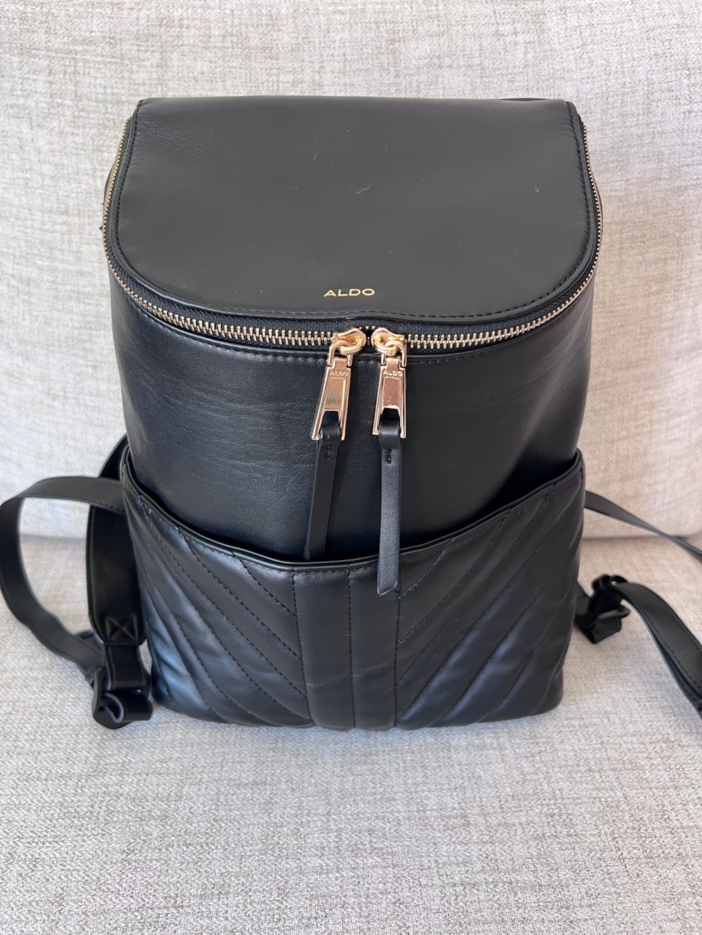 Aldo Leather Black Backpack